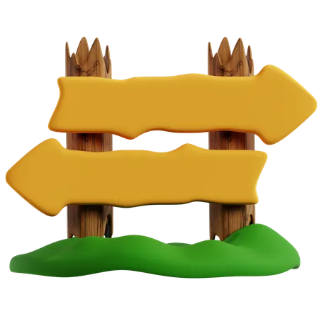 Señalización de madera para camping  3D Icon