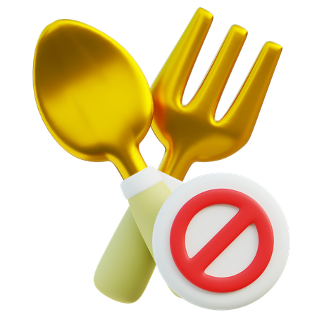 Señal de no comer  3D Icon