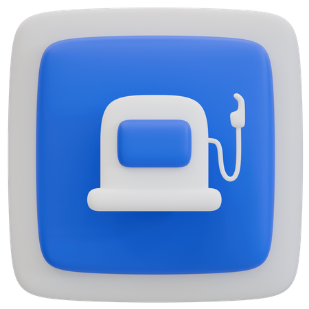Señal de no fumar en gasolinera  3D Icon