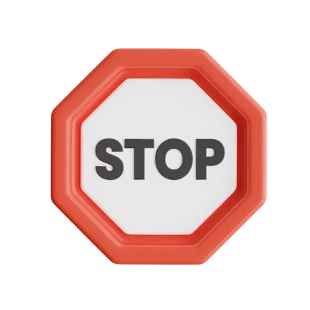 Señal de stop  3D Icon