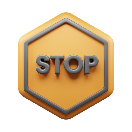 Señal de stop  3D Icon