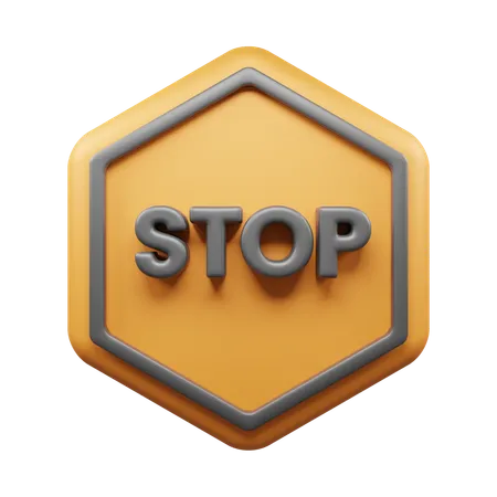 Señal de stop  3D Icon