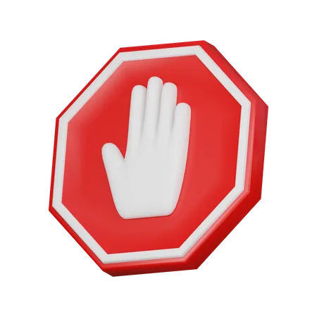 Señal de stop  3D Icon