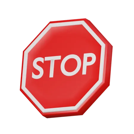 Señal de stop  3D Icon