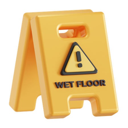 Señal de piso mojado  3D Icon