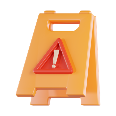 Señal de piso mojado  3D Icon