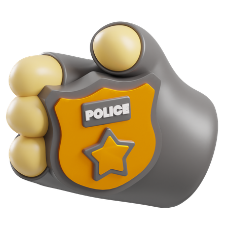 Señal de policia  3D Icon