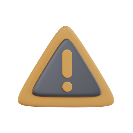 Señal de precaución  3D Icon