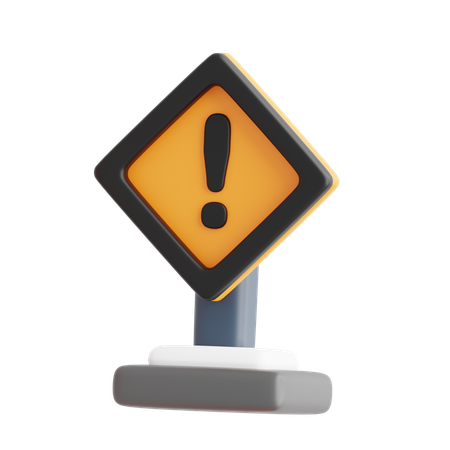 Señal de precaución  3D Icon