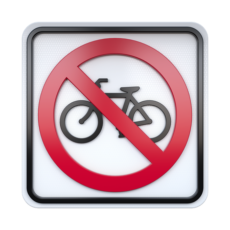 Ninguna señal de bicicleta  3D Icon