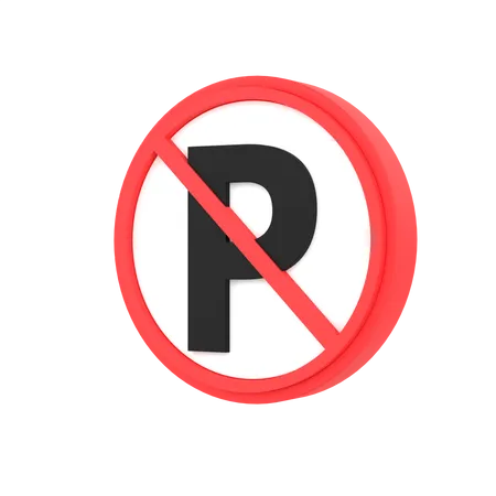 Ninguna señal de aparcamiento  3D Icon