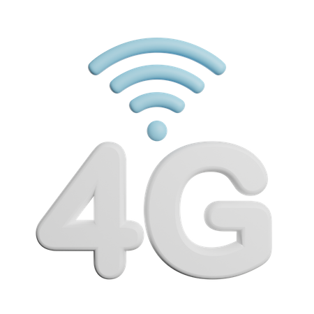 Señal de red 4G  3D Icon