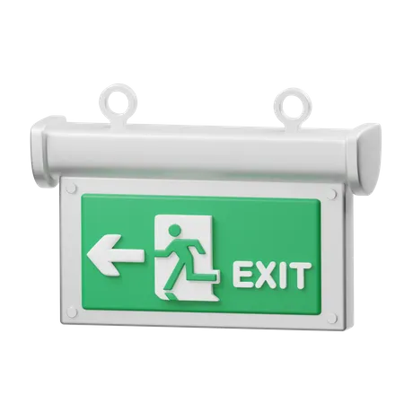 Señal de salida de emergencia  3D Icon