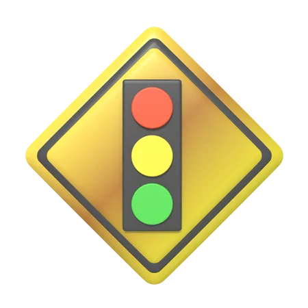 Señal de semáforo de control de tráfico  3D Icon