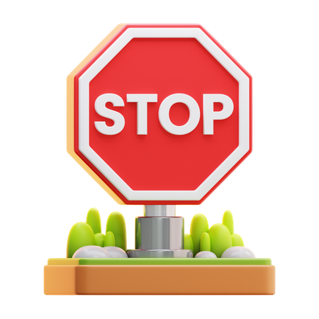 Señal de stop  3D Icon