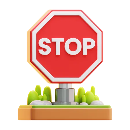 Señal de stop  3D Icon