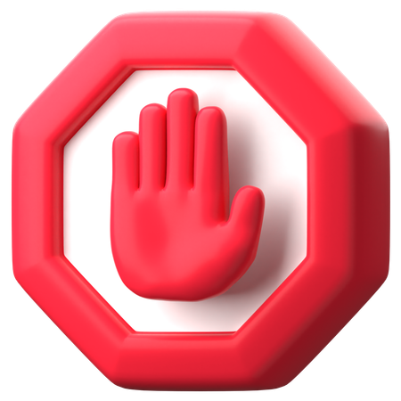 Señal de stop  3D Icon