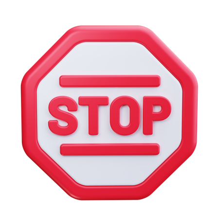 Señal de stop  3D Icon