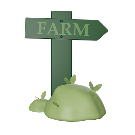 Señal de tráfico agrícola  3D Icon