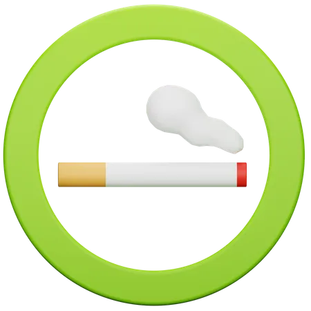 Señal de zona de fumadores  3D Icon