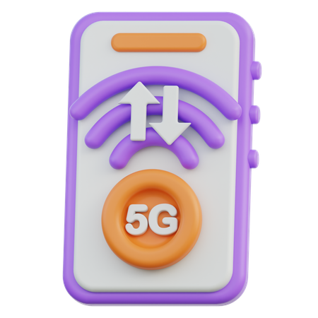 Señal móvil 5g  3D Icon