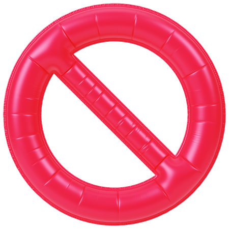 Señal prohibida  3D Icon