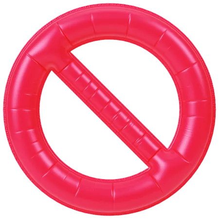 Señal prohibida  3D Icon