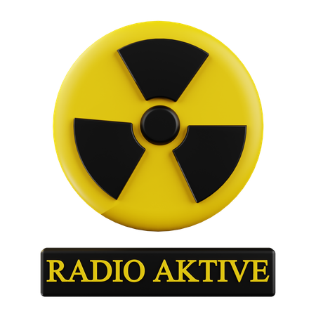 Señal radioactiva  3D Icon