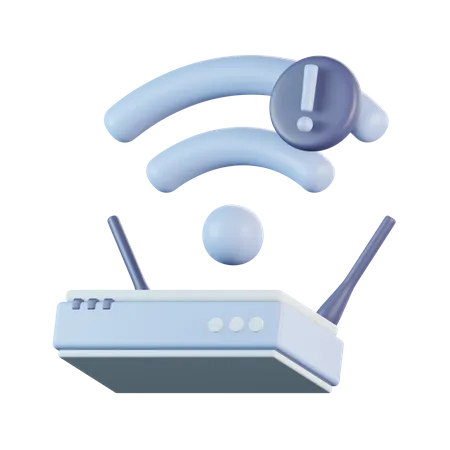 Exclamación de señal wifi  3D Icon