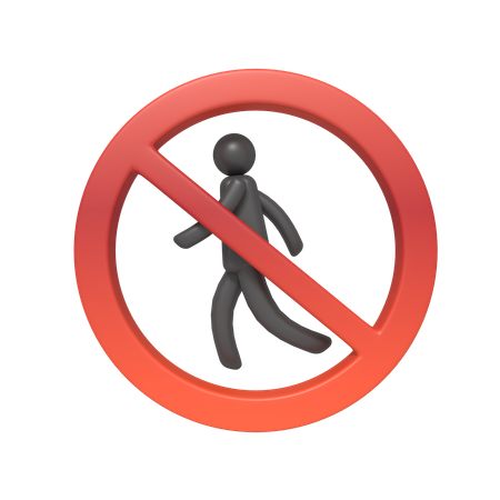 Señales de prohibición para peatones  3D Icon