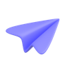 paper plane 3d illustration