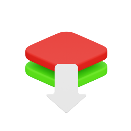 Send Backward Layer  3D Icon