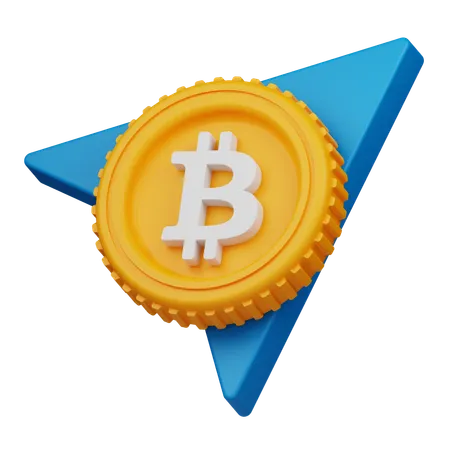 Send Bitcoin  3D Icon