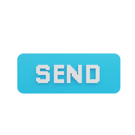 A Clean Send Button For Your Email Project 3D Illustration