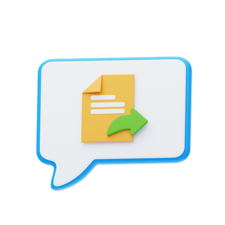 Send Document File  3D Icon