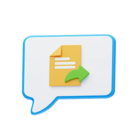 文書ファイルを送信する  3D Icon