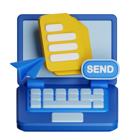Send File  3D Icon