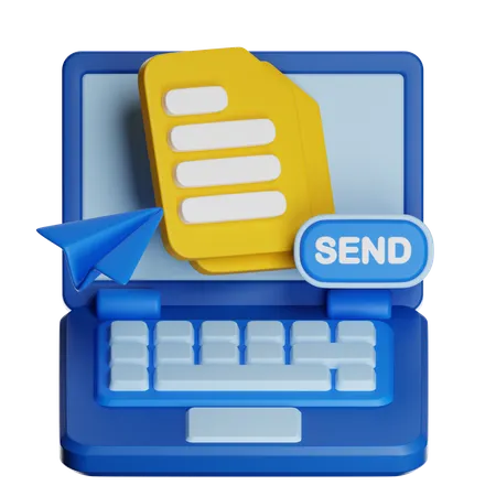 Send File  3D Icon