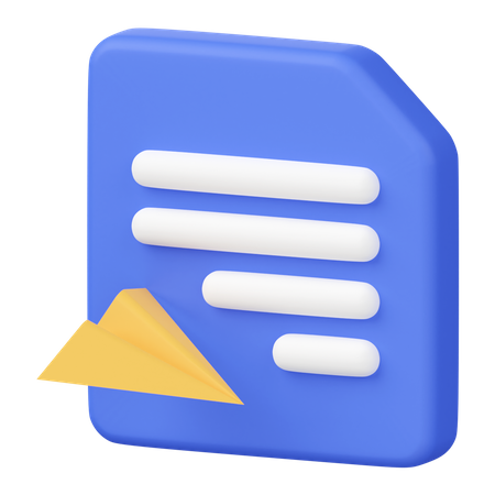 Send File  3D Icon