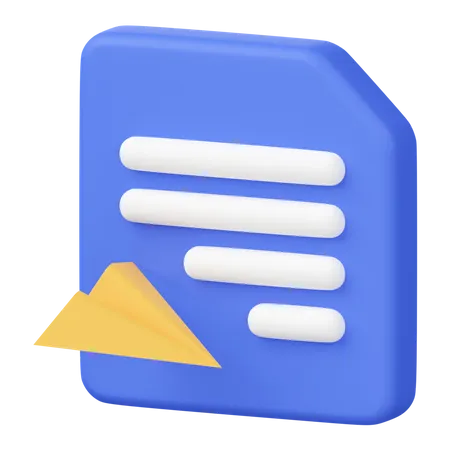 Send File  3D Icon