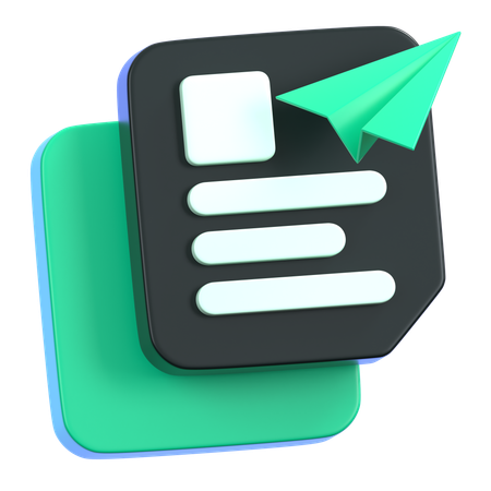 Send Files  3D Icon