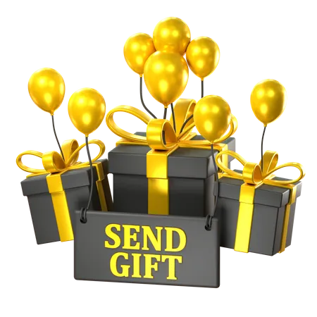 Send Gift  3D Icon