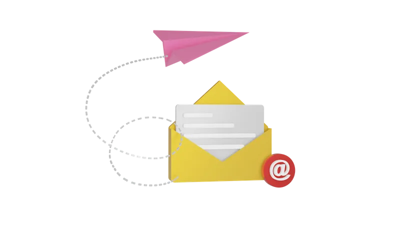 Mail And Message Alert 3D Icon