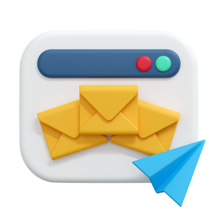 Send mail message  3D Icon