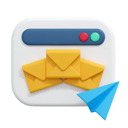 Send mail message  3D Icon