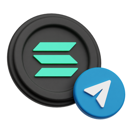 Solana Crypto Coinにメッセージを送信  3D Icon