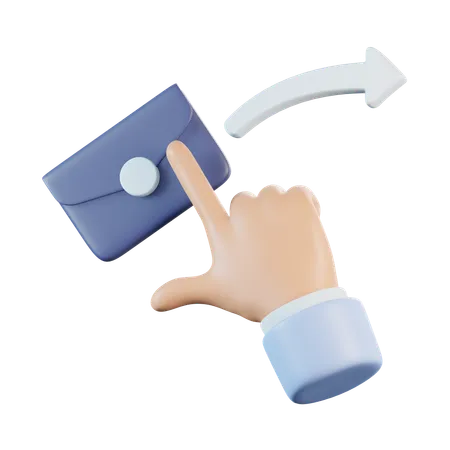 Send Message Gesture  3D Icon