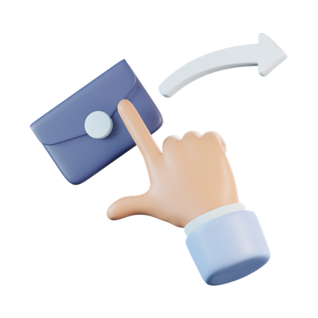 Send Message Gesture  3D Icon