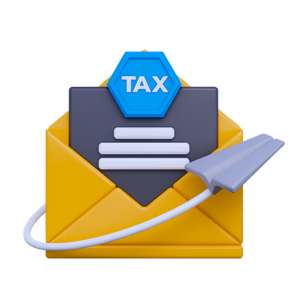 Send Tax Mail  3D Icon