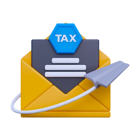 Send Tax Mail  3D Icon